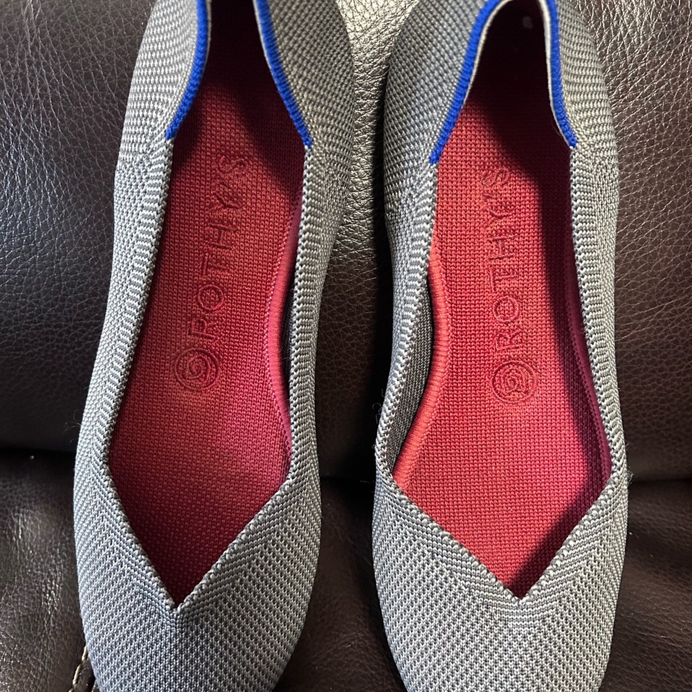 Rothy's Gray and Blue Women's Flats
